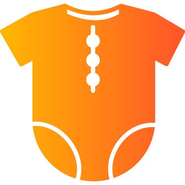 Gömlek ikonu. Kıyafet vektör logosunun basit çizimi.