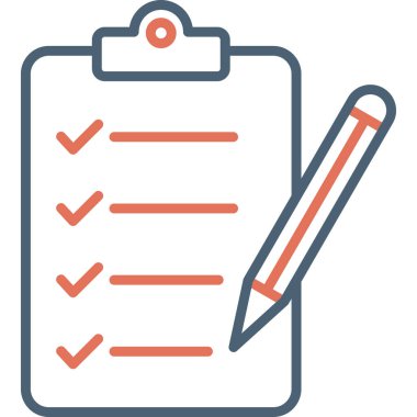 kontrol listesi ve pano vektör simgesi.