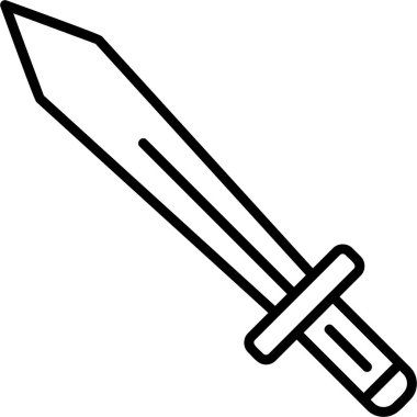 Kılıç. Web simgesi basit illüstrasyon