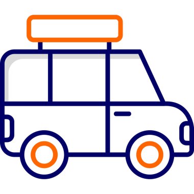 Araba modern simgesi, vektör illüstrasyonu