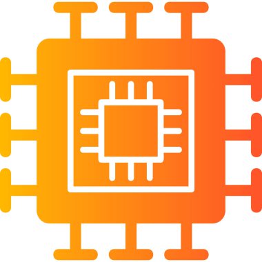 Çip simgesi vektör illüstrasyonu