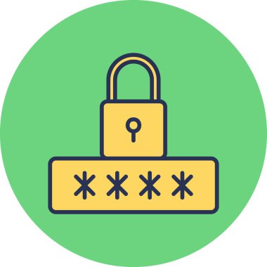 ikon vektör illüstrasyonunu kilitle