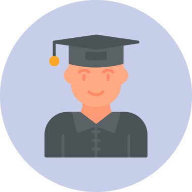 mezuniyet simgesi vektör illüstrasyonu