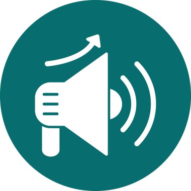 Megafon ikonu vektör illüstrasyonu