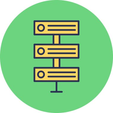 Sunucu. Web simgesi basit illüstrasyon