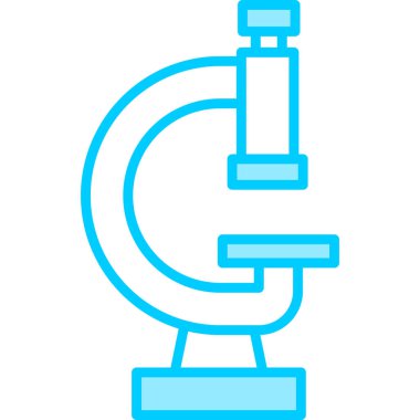 Mikroskop. Web simgesi basit illüstrasyon