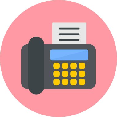 Faks makinesi. Web simgesi basit illüstrasyon