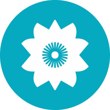 Çiçek. Web simgesi basit illüstrasyon