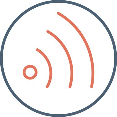 Kablosuz. Web simgesi basit illüstrasyon