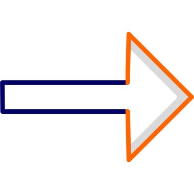 Sağ Ok simgesi, vektör illüstrasyonu