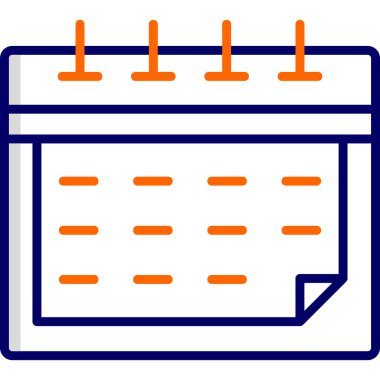 Takvim simgesi, vektör illüstrasyonu basit tasarım