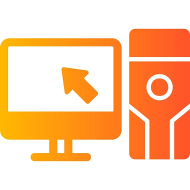 Bilgisayar. Web simgesi basit illüstrasyon 