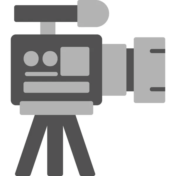 Videocamera Pictogram Grafische Illustratie — Stockvector