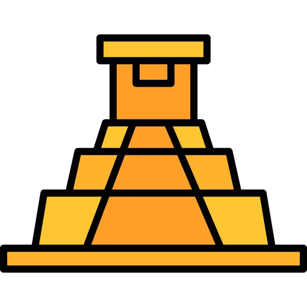 Piramide Icona Web Semplice Illustrazione — Vettoriale Stock