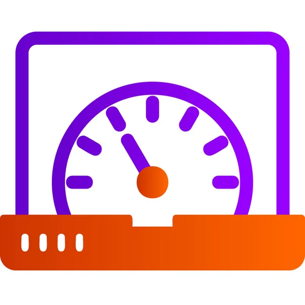 Power Meter Vector Glyph Icon — Stock Vector