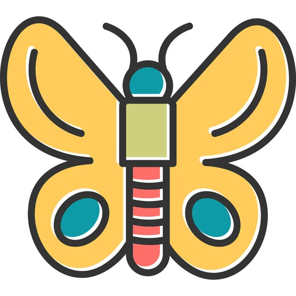 Kelebek Web Simgesi Vektör Illüstrasyonu — Stok Vektör