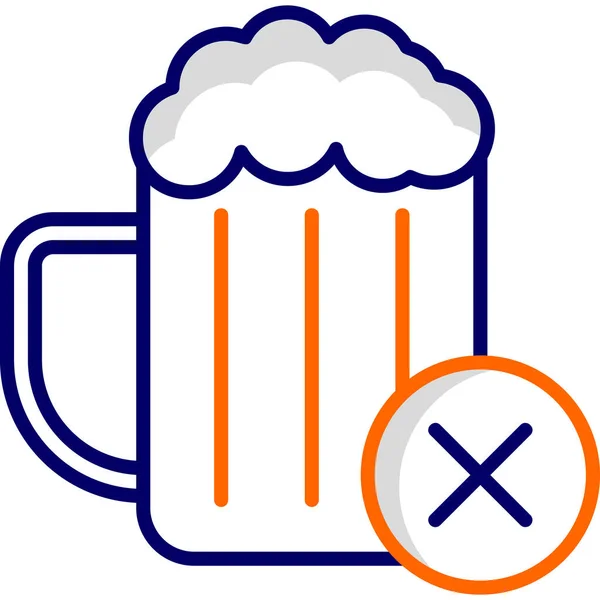 Alcohol Ilustración Simple Icono Web Vector — Vector de stock