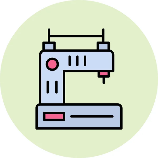 Ilustração Vetorial Ícone Máquina Costura — Vetor de Stock
