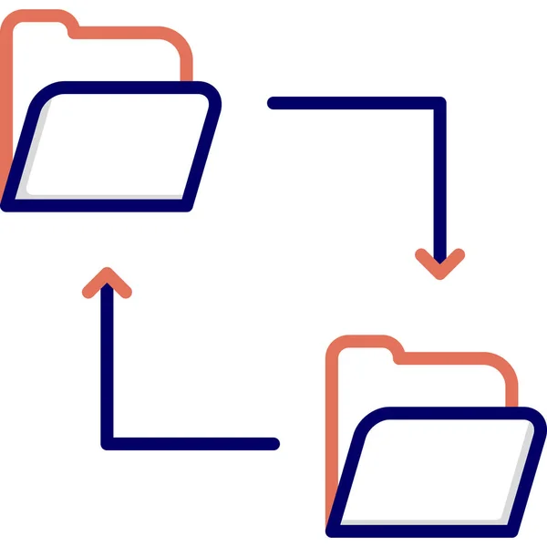 Fichiers Xchange Icône Vectoriel Illustration — Image vectorielle