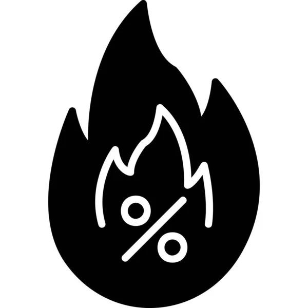 Vuur Vlam Icoon Vector Illustratie — Stockvector