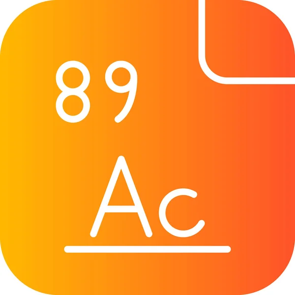 Aktinium Ist Ein Chemisches Element Mit Dem Symbol Und Der — Stockvektor