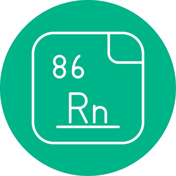 Radon Chemický Prvek Web Jednoduchá Ilustrace — Stockový vektor