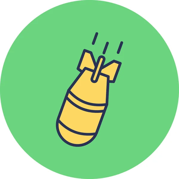 Vector Illustration Bomb Modern Icon — Vetor de Stock