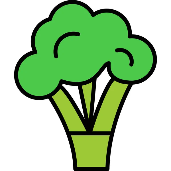 Brócolos Ícone Web Ilustração Simples —  Vetores de Stock