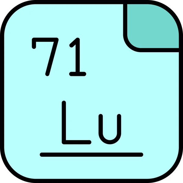 Lutetium Ist Ein Chemisches Element Mit Dem Symbol Und Der — Stockvektor