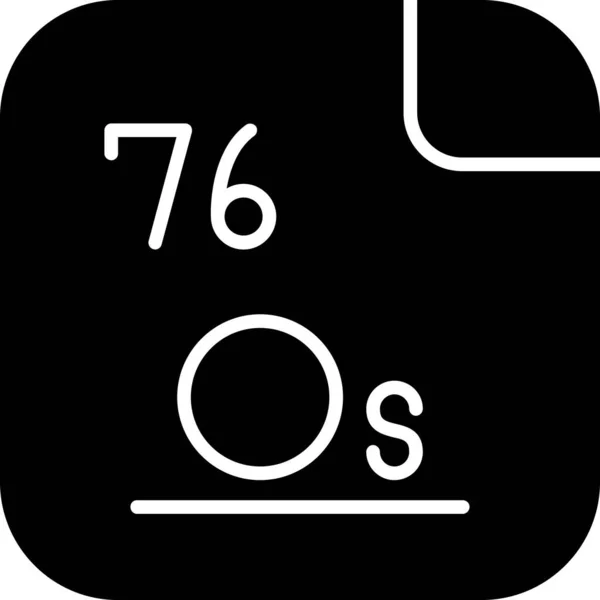 Osmium Chemical Element Mendeleev Periodensystem Symbol — Stockvektor