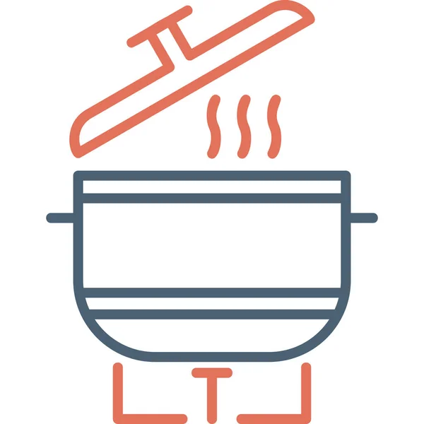 Essen Kochen Web Icon Vektor Illustration — Stockvektor