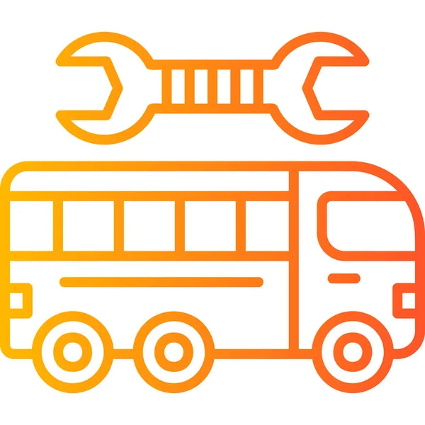 Ремонт Современной Иконки Автобуса Векторная Иллюстрация — стоковый вектор