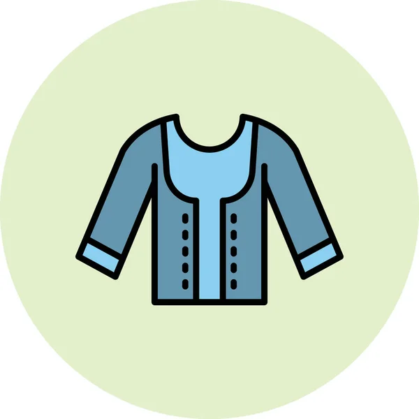 Chaqueta Icono Vector Ilustración — Archivo Imágenes Vectoriales