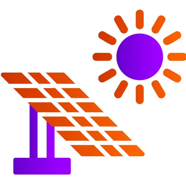 太阳能图标矢量插图 — 图库矢量图片