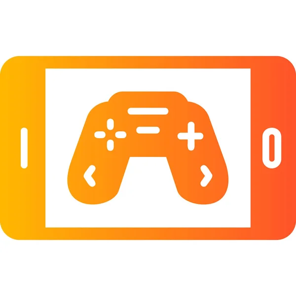 Mobile Game Joystick Het Scherm Digitale Illustratie Van Smartphone Apparaat — Stockvector