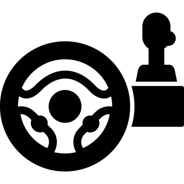 Gaming Steering Wheel Icon Vector Illustration — 스톡 벡터