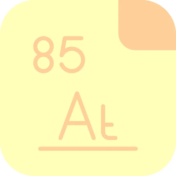 Astatyna Pierwiastek Chemiczny Ilustracja Web Simple — Wektor stockowy