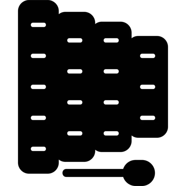 Xylofoon Web Icoon Eenvoudige Illustratie — Stockvector