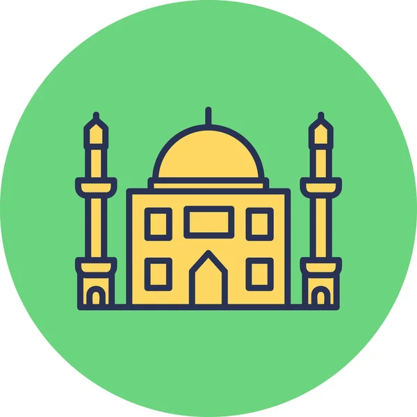 Moscheebau Einfaches Design — Stockvektor