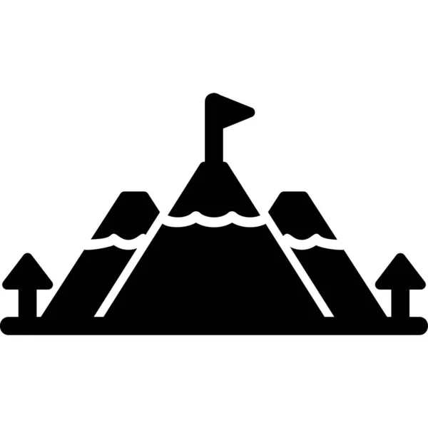 Pico Montaña Ilustración Simple — Vector de stock
