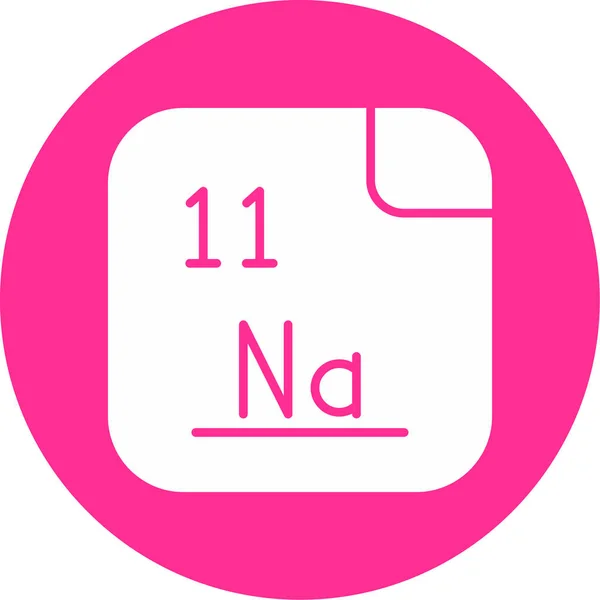 ナトリウム 化学元素 ウェブシンプルなイラスト — ストックベクタ