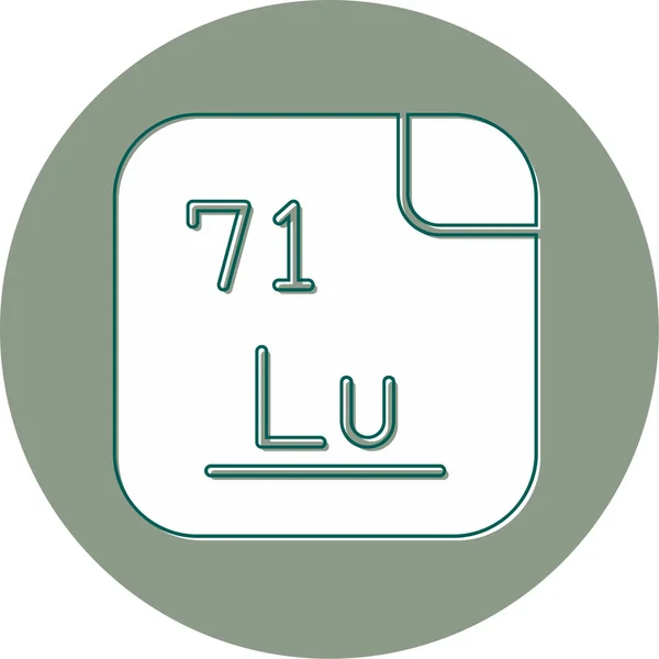 Lutetium Een Scheikundig Element Met Het Symbool Atoomnummer Het Een — Stockvector