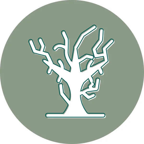 Современная Икона Сухого Дерева Векторная Иллюстрация — стоковый вектор