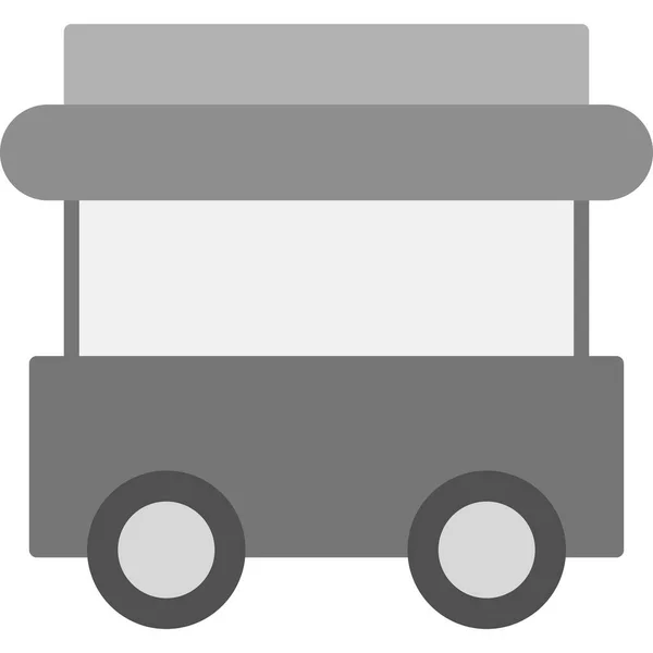 Chariot Alimentaire Icône Web Illustration Simple — Image vectorielle