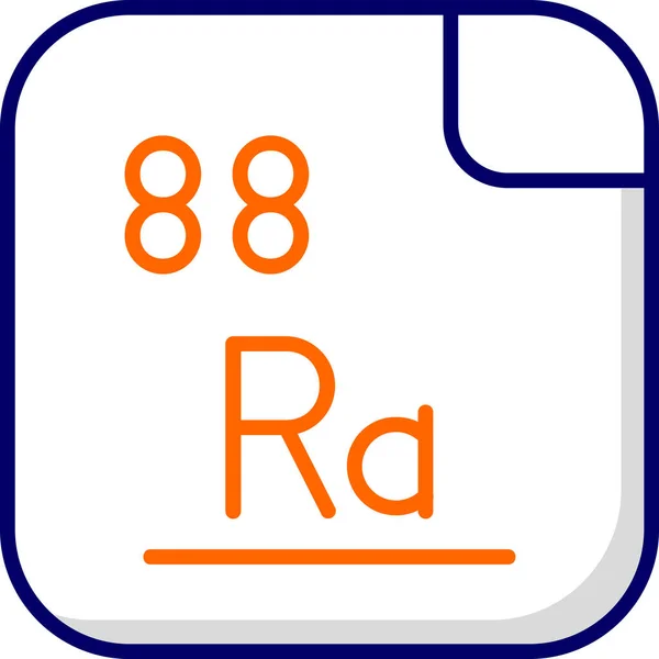 Radium Elemento Químico Web Ilustração Simples —  Vetores de Stock