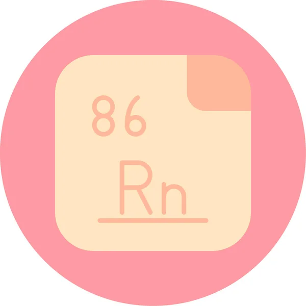 Radon Élément Chimique Illustration Simple — Image vectorielle