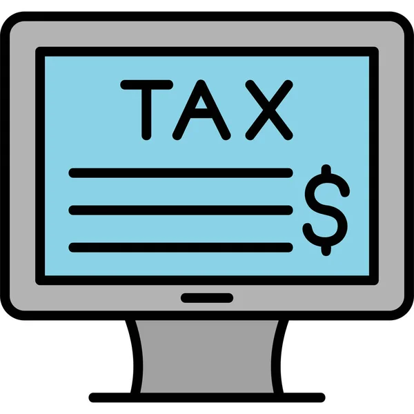 Φορολογικό Εικονίδιο Επίπεδου Διανύσματος — Διανυσματικό Αρχείο