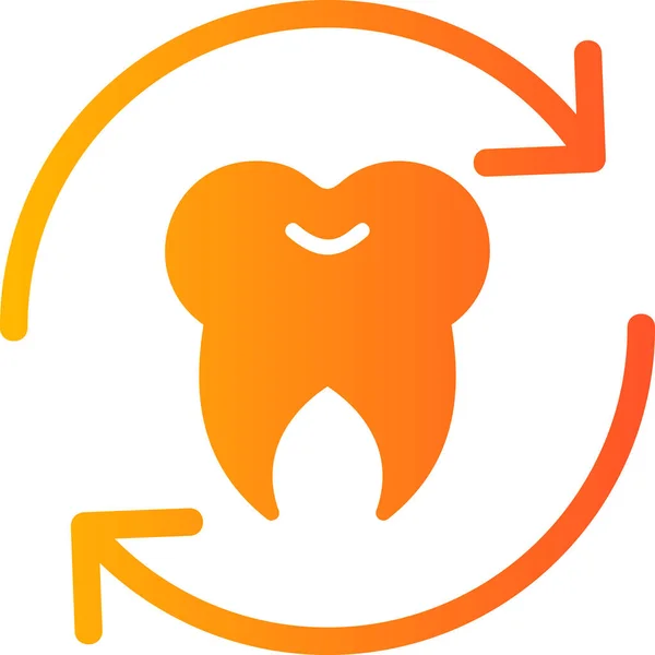 Cuidados Dentários Ícone Ilustração Vetorial —  Vetores de Stock