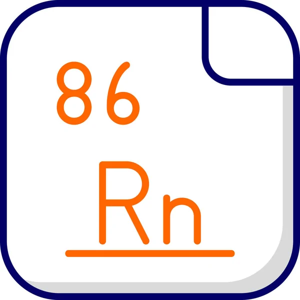 Radon Kémiai Elem Web Egyszerű Illusztráció — Stock Vector