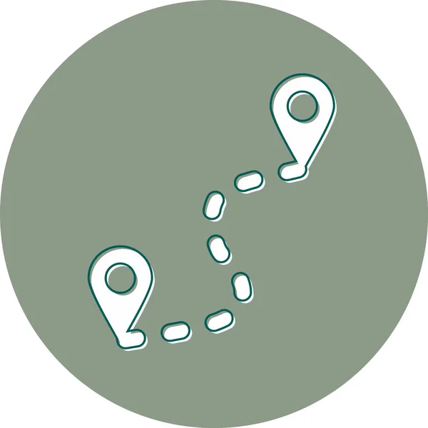 Route Web Icon Einfache Illustration — Stockvektor